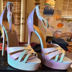 Shoe Dazzle Multicolor Strappy Heels